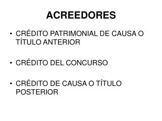 acreedores