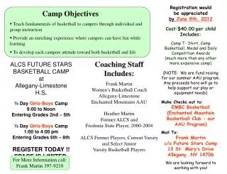 Camp Objectives