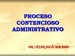 proceso contencioso administrativo