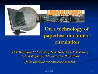 On a technology of paperless document circulation