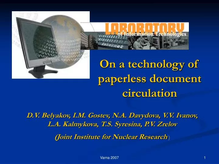 on a technology of paperless document circulation