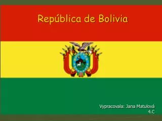 rep blica de bolivia
