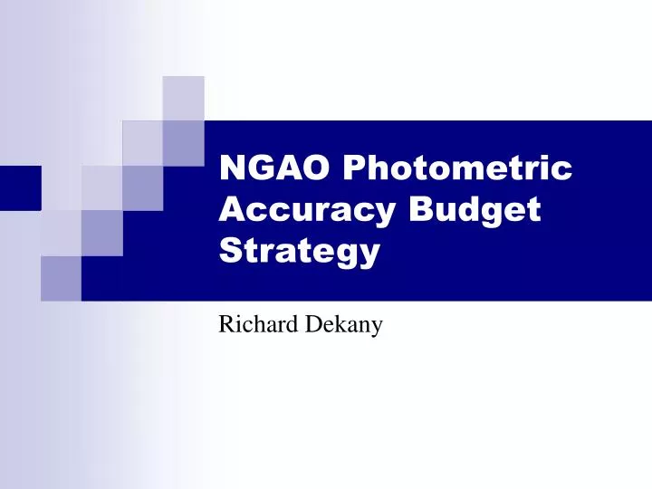 ngao photometric accuracy budget strategy