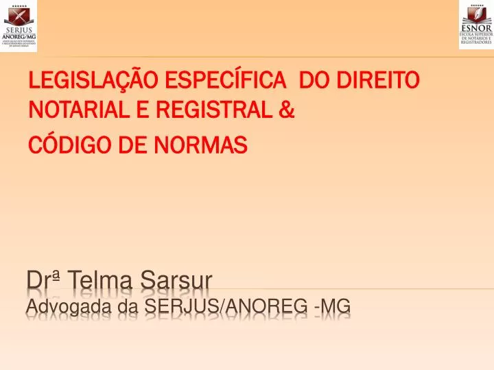 legisla o espec fica do direito notarial e registral c digo de normas