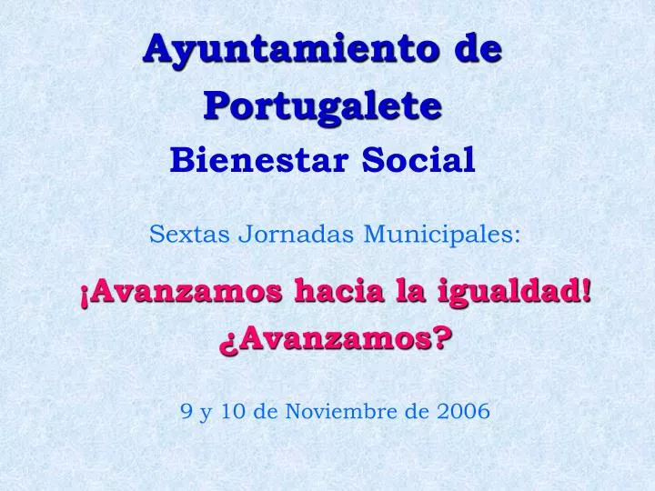 ayuntamiento de portugalete bienestar social