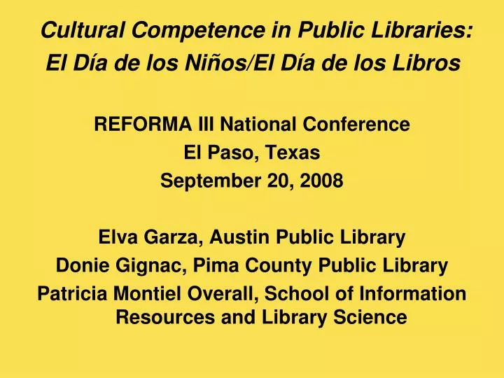 cultural competence in public libraries el d a de los ni os el d a de los libros