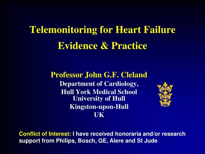 telemonitoring for heart failure evidence practice