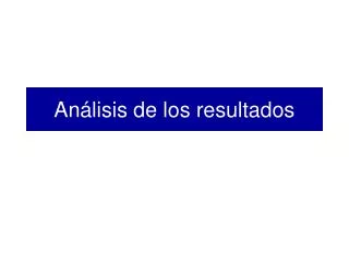 an lisis de los resultados