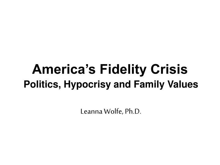 america s fidelity crisis