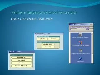 reporte mensual de mantenimiento