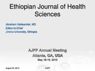 Ethiopian Journal of Health Sciences