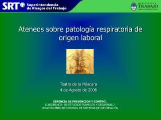 ateneos sobre patolog a respiratoria de origen laboral