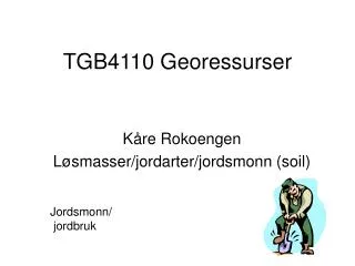tgb4110 georessurser