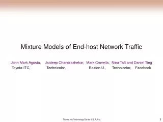 Mixture Models of End-host Network Traffic