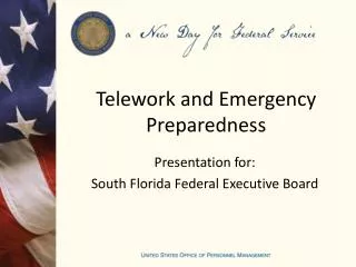Telework and Emergency Preparedness