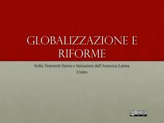 globalizzazione e riforme