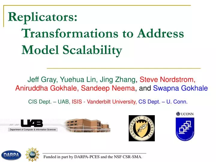 replicators transformations to address model scalability