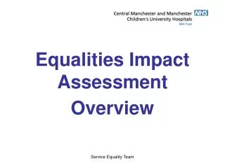 Equalities Impact Assessment