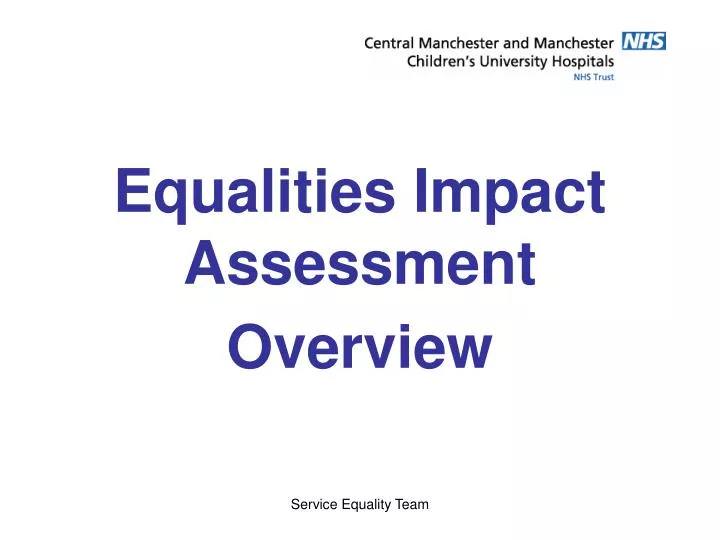 equalities impact assessment
