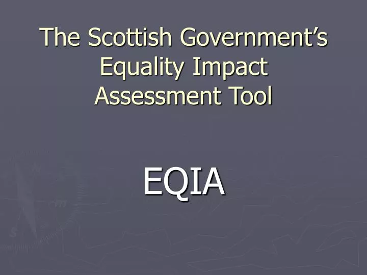 the scottish government s equality impact assessment tool