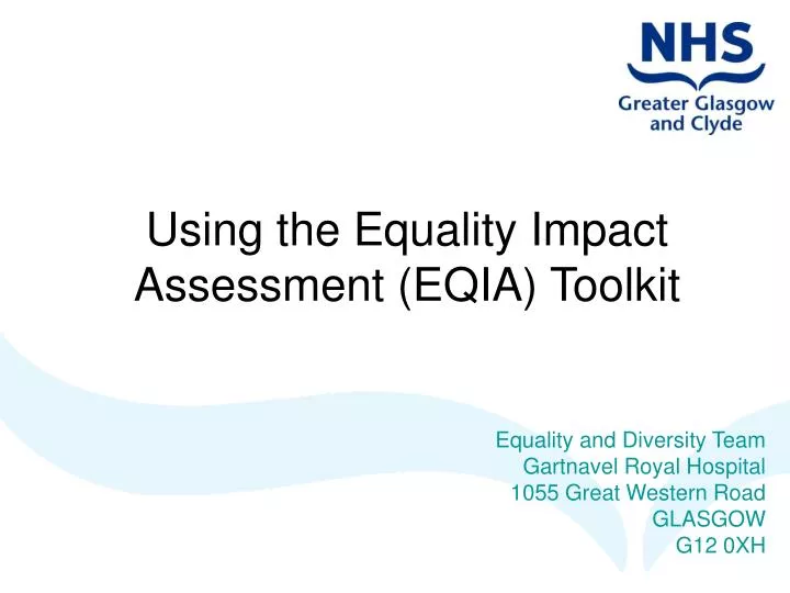 using the equality impact assessment eqia toolkit