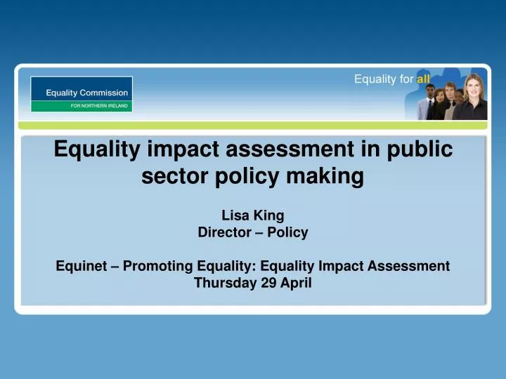 equality impact assessment in public sector policy making