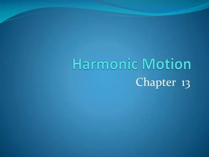 harmonic motion