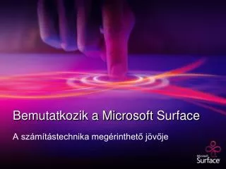bemutatkozik a microsoft surface