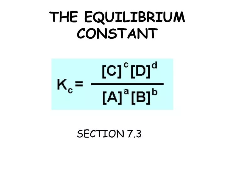the equilibrium constant