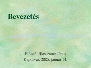 bevezet s