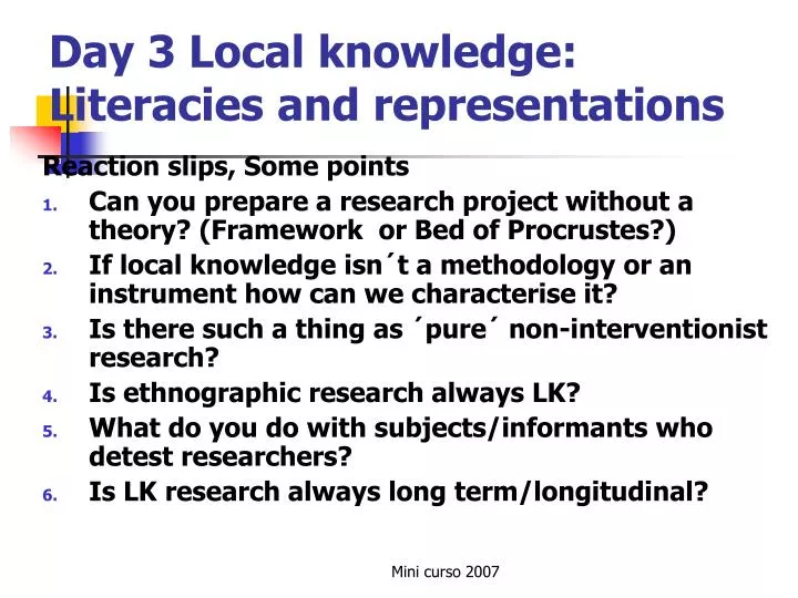 day 3 local knowledge literacies and representations