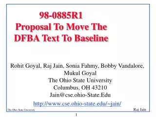 98-0885R1 Proposal To Move The DFBA Text To Baseline