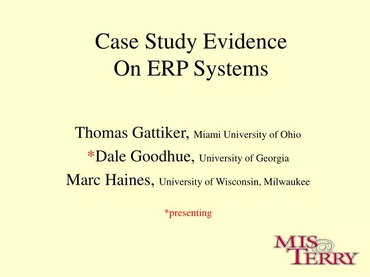 case study evidence on erp systems