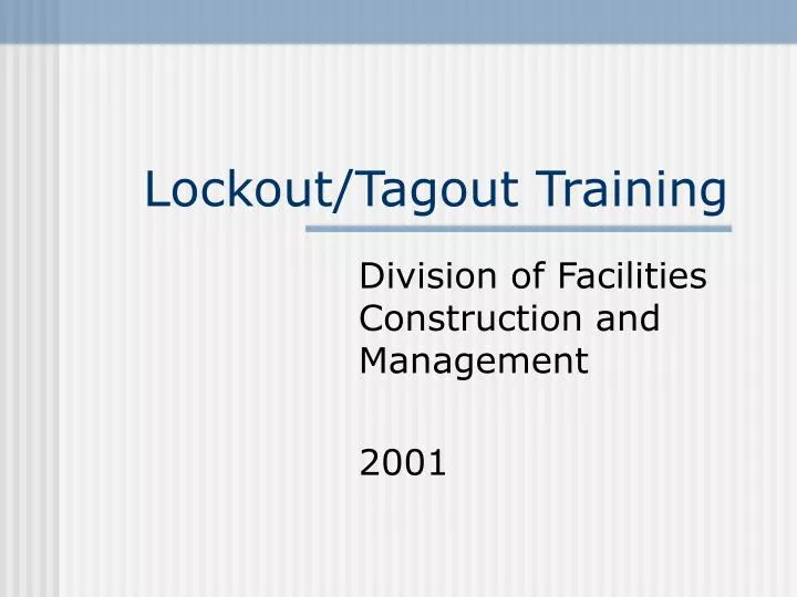 lockout tagout training