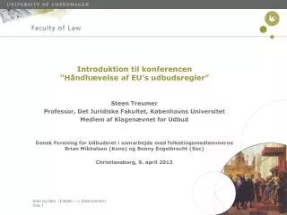 introduktion til konferencen h ndh velse af eu s udbudsregler