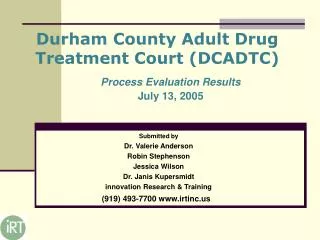 Durham County Adult Drug Treatment Court (DCADTC)