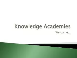 Knowledge Academies