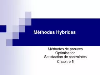 m thodes hybrides