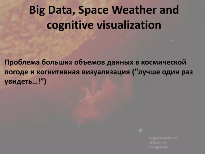 big data space weather and cognitive visualization