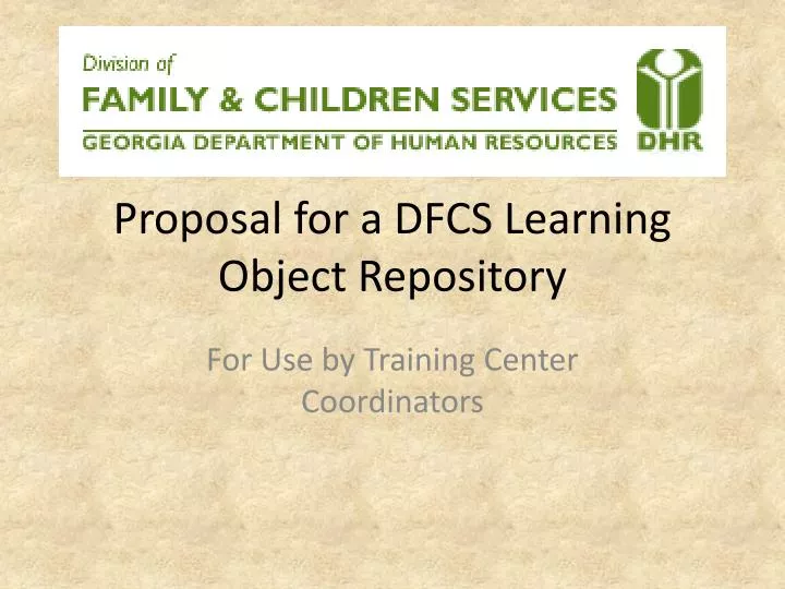 proposal for a dfcs learning object repository
