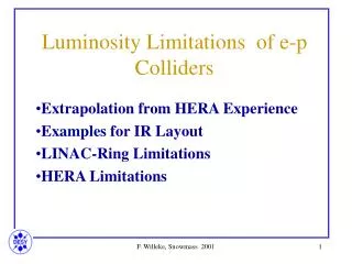 Luminosity Limitations of e-p Colliders
