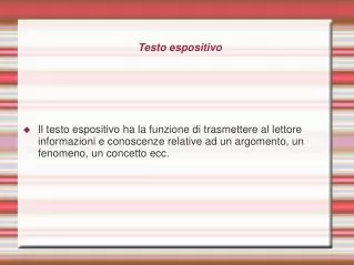 testo espositivo
