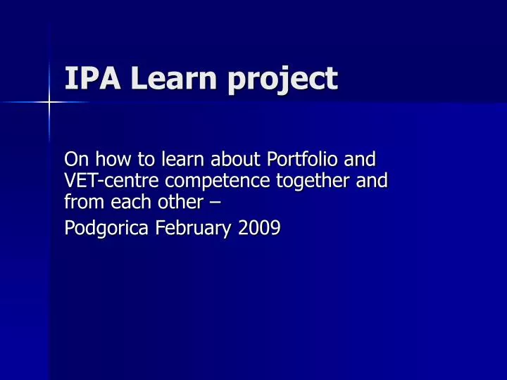 ipa learn project