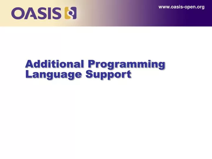 additional programming language support