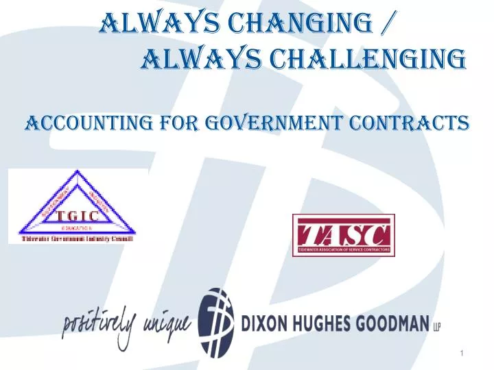 always changing always challenging accounting for government contracts