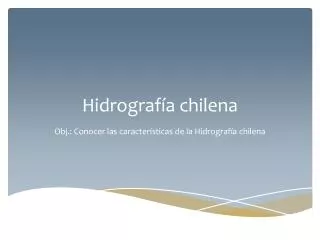 hidrograf a chilena