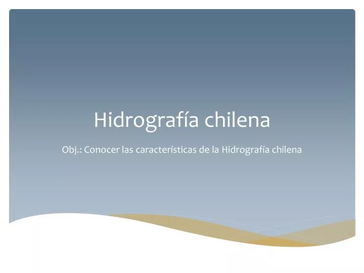 hidrograf a chilena