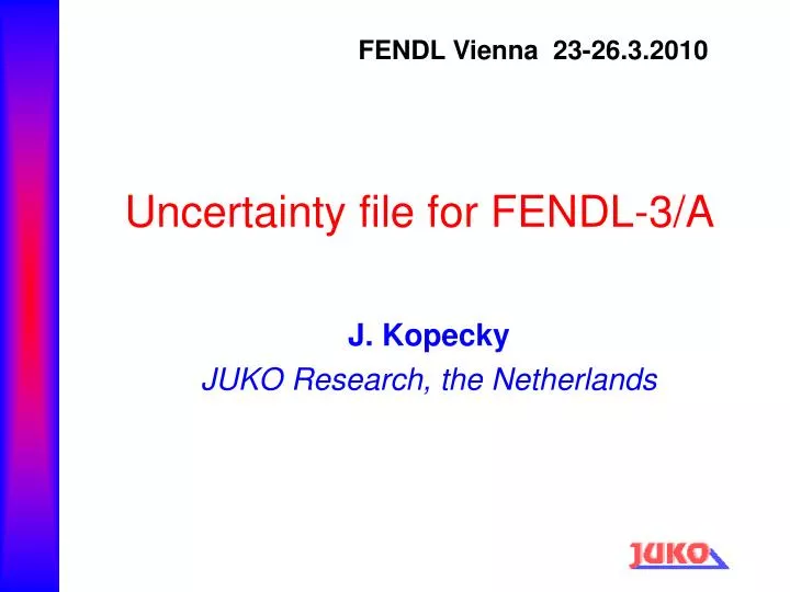 uncertainty file for fendl 3 a
