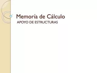 memor a de c lculo