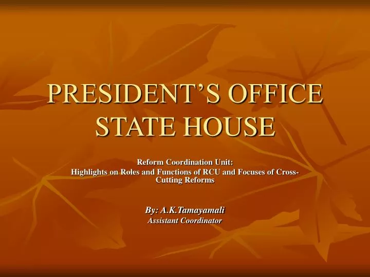 president s office state house